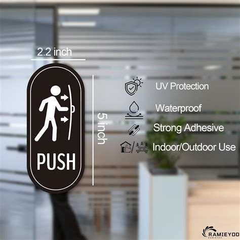 RAMIEYOO Designer Push Pull Signs - 6 Pack, Vertical Decal India | Ubuy