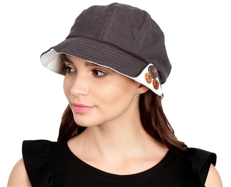 FabSeasons Grey Foldable Cotton Fashion Cloche / Caps / Hats for Girls ...