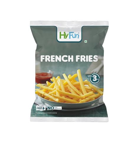 Hyfun Frozen French Fries Straight Cut 9 mm, 1 kg Family Pack : Amazon ...