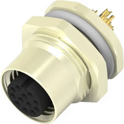 M12 Connector & Cable - M12 12Pin Male Panel Mount Connector ...