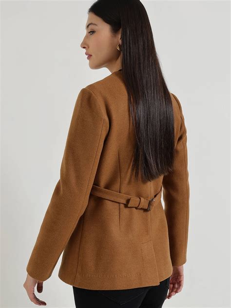 Buy Tan Front Open Jacket Online | FableStreet