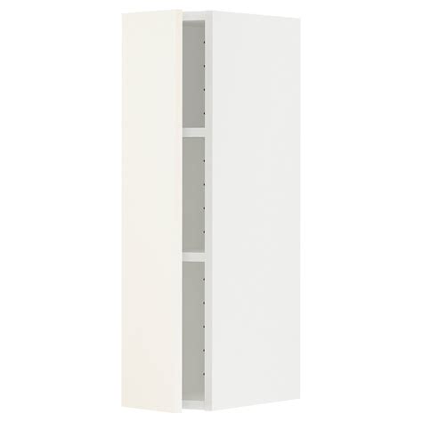 METOD wall cabinet with shelves, white/Vallstena white, 20x37x80 cm ...