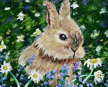 Image result for Rabbit Paintings On Canvas