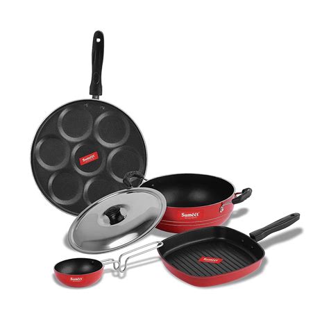 Buy Sumeet 2.6mm Thick Non-Stick Roux Cookware set (Multi snack maker ...