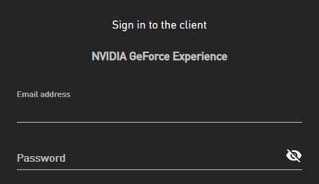GeForce Experience Log In 的图像结果
