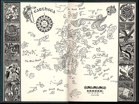 A Wizard Of Earthsea Map and Chapter Illustrations | A wizard of ...