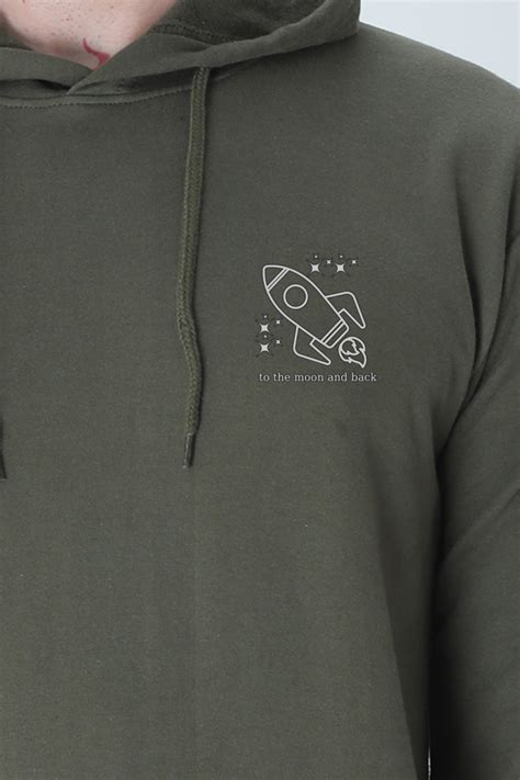 Embroidered ROCKET to the moon and back Unisex Hooded Sweatshirt – The ...