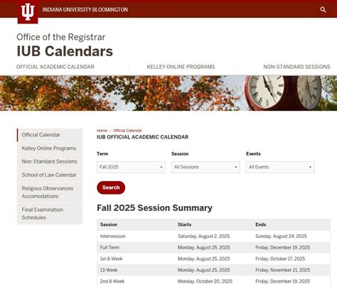 Iu Spring 2026 Calendar - 2025/2026 Printable Calendars