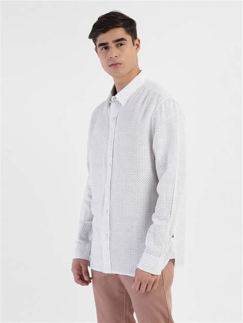 Men's Printed Spread Collar Linen Shirt – Levis India Store