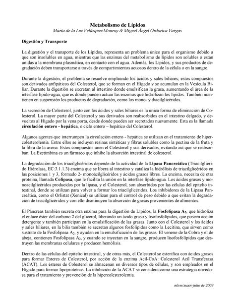 Bioquimica 16 - fhghgdf - mlvm/maov/julio de 2009 MarÌa de la Luz Vel ...