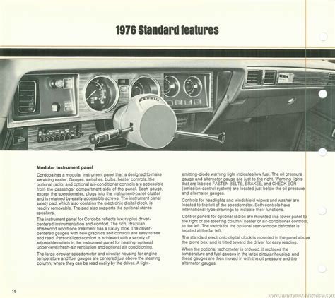 The 1970 Hamtramck Registry - 1976 Chrysler Dealership Data Book - Cordoba