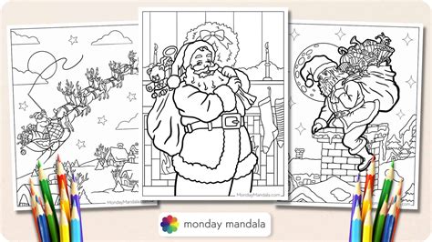 Free Printable Santa Sleigh Coloring Pages