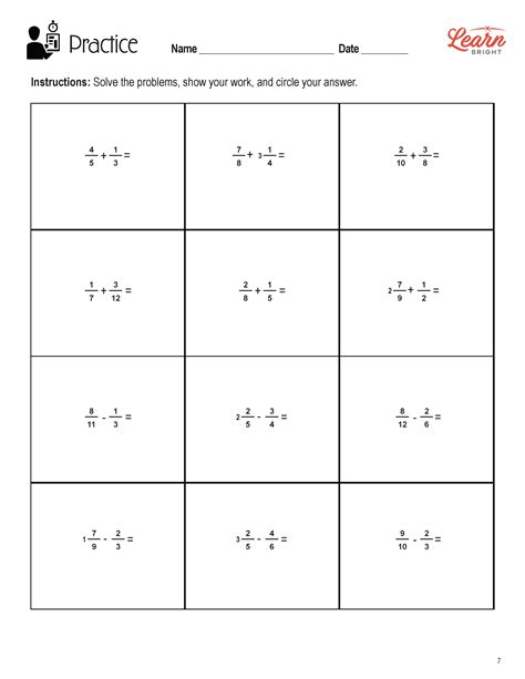 Image result for Math Worksheets Adding Fractions