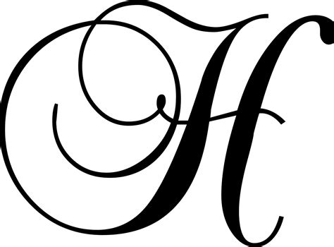 Fancy Cursive Letter H