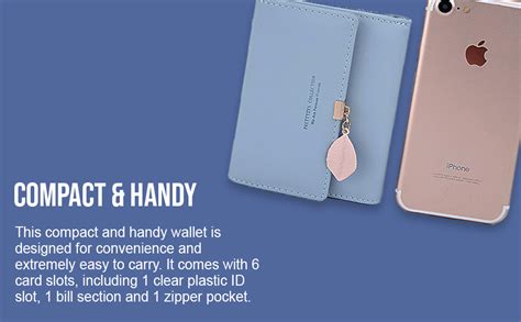 Buy PALAY® PU Leather Small Wallet for Women Leaf Pendant 5 Card Slots ...