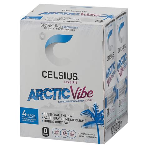 CELSIUS Live Fit Arctic Vibe Energy Drink - 4 ct 4 ct | Shipt