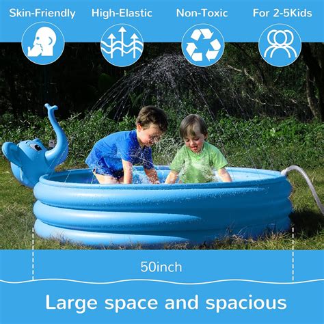 Ingbelle Kiddie Pool, Inflatable Swimming Pool, 50”X12”, India | Ubuy
