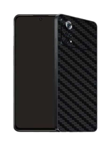 Orgic India Poco M4 Pro 4G Skin Wrap Sticker Carbon Black (Back, Sides ...