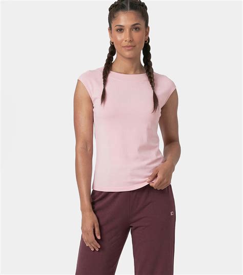 Enamor Boat Neck Body Hugging T‑Shirt, Slim Fit - E313 (Pink Nectar)
