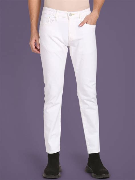 Flying Machine Men Tapered Fit Low Distress Clean Look Stretchable ...