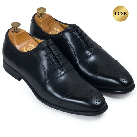 Milano Leather Brogues (Black) – Modello Domani