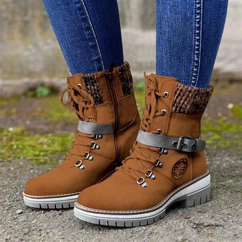 OKBOP Women's Comfortable Chelsea Booties, Mid Calf Winter Dress Shoes ...