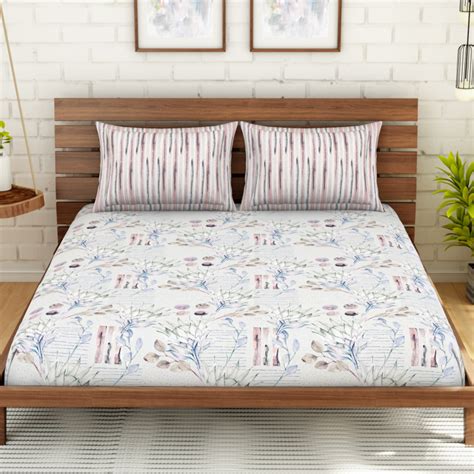 Buy SPACES Organic 3-Piece Double Bedsheet Set - 2.74 m x 2.74 m from ...