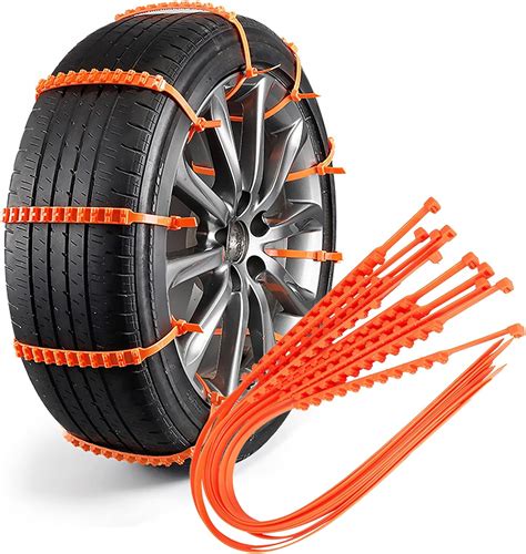 Amazon.com: Snow Tire Chains for Car, 10 Pcs Portable Nylon Anti-skid ...