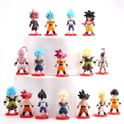 Buy 16-piece dragon ball cake decoration, dragon ball Z party supplies ...