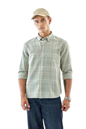 SNITCH Men Casual Shirt | Regular Fit Full Sleeve Button-Down Collar ...