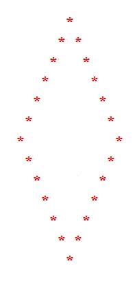 Hollow Diamond Pattern Code in Java 的图像结果