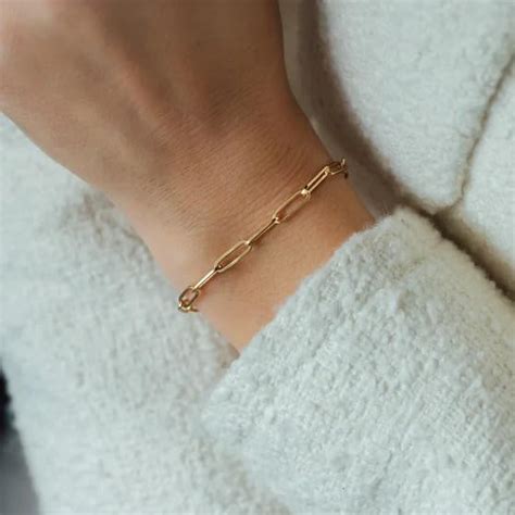 Penelopa Paper Clip Link Chain Bracelet – Purple Secret