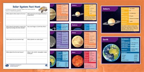 Solar System Fact Hunt Worksheet | Science Resources