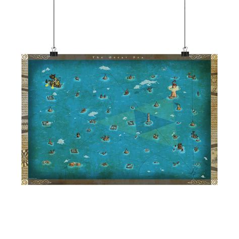Legend of Zelda: The Wind Waker Map Poster – Otherworldly