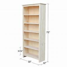 Unfinished Wooden Bookshelves by Unfinished Wooden Bookcase 32 67 In W X 9 84 In D Sanded Unfinished Wooden Bookshelves