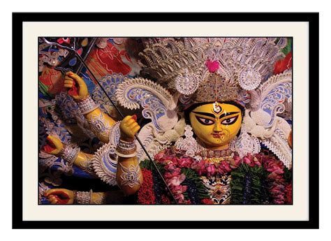 ArtStory Wooden Goddess Kaali Statue Framed Wall Painting (30 cm x 20 ...