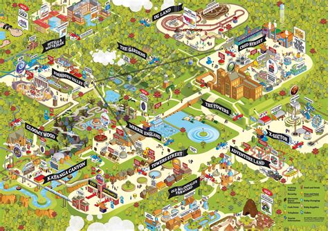 Theme Park Map Design | Theme park map, Theme park planning, Map design