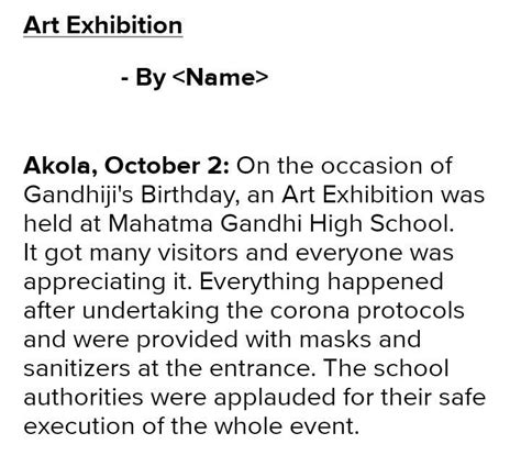 2. Read the following headlines and write a report for newspaper. Art ...