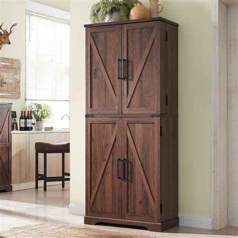 Amazon.com: ACCOHOHO 72" Tall Kitchen Pantry, Farmhouse Storage Cabinet ...