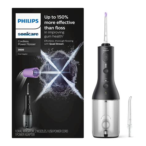 Philips Sonicare Cordless Power Flosser 3000, Water Flosser with Innovative Quad Stream ...