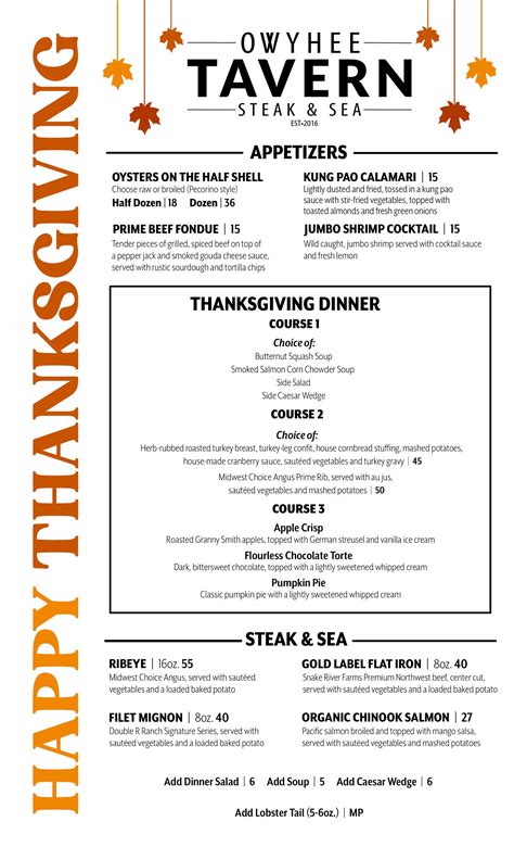 Owyhee Tavern - Steak And Seafood Restaurant