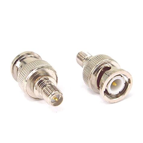 RF SIGNAL RF Coaxial Coax Connector RP SMA Female with Male Pin to BNC ...