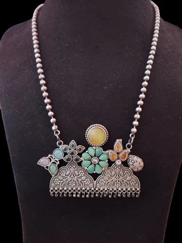 Biggest market of brass oxidized jewellery - Oxidized Silver Plated ...