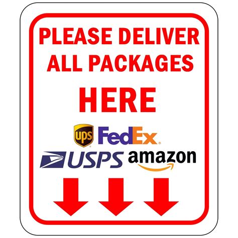 Delivery Signs For Packages Leave Packages Here Sign Please Deliver All ...