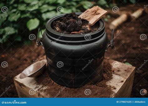 Composter With Worms, Breaking Down Organic Matter Royalty-Free Stock Photography ...