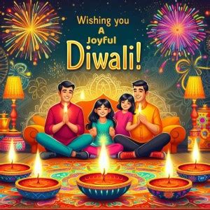 Ordershock 8 inch Diwali Celebration & Puja With Family Wall Sticker ...