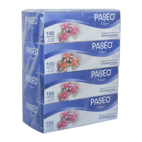 Paseo Elegant 2-Ply International Premium Facial Tissues, Hygienic ...