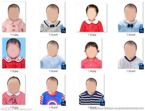56张儿童小学入学证件照、头像表情照、全身形象照样片，校园入学样照 - 摄影岛