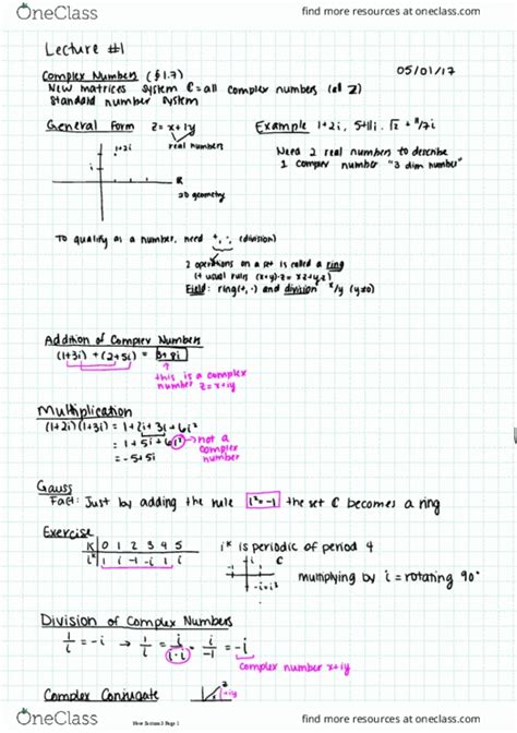 Image result for Math Lecture Notes
