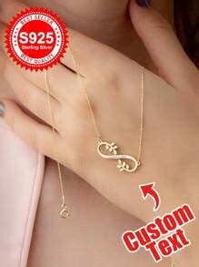 [Custom Engraving Eternal Imprint]S925 Sterling Silver Infinity Symbol ...